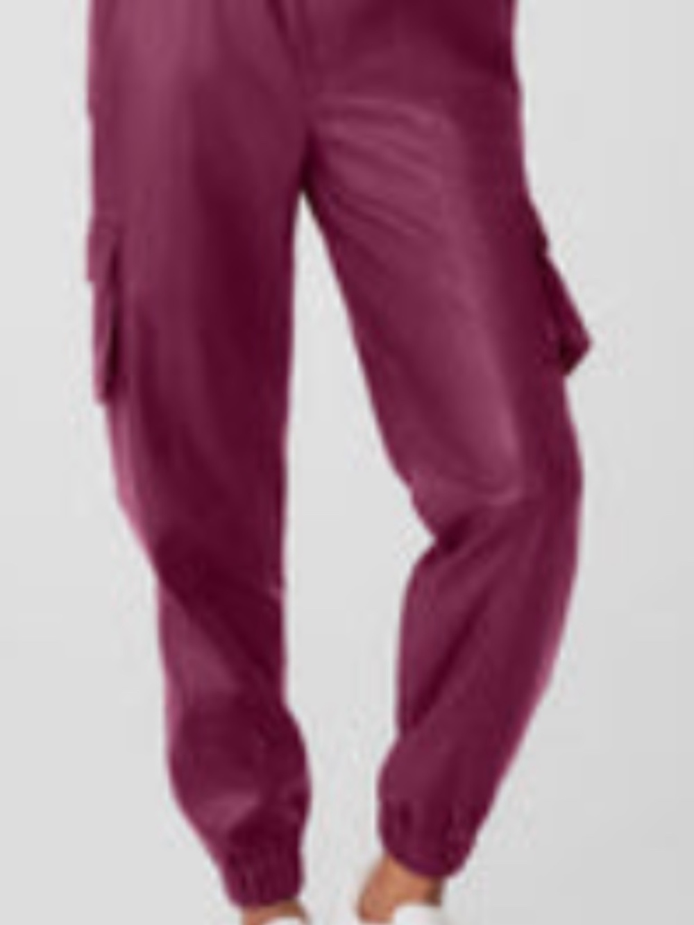 ALO XS FOAX LEATHER JOGGERS